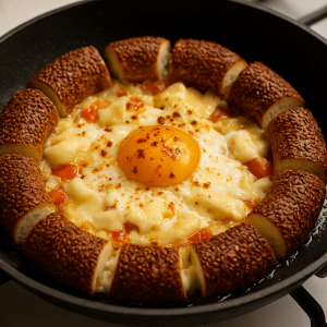 Œufs au fromage et Simit